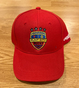 Flint City Bucks Red Buckle Hat