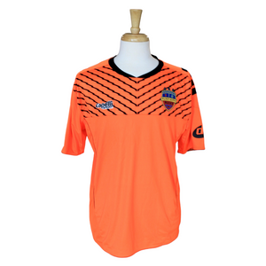 Flint City Bucks Neon Orange Short Sleeve Match Worn Keeper Jersey